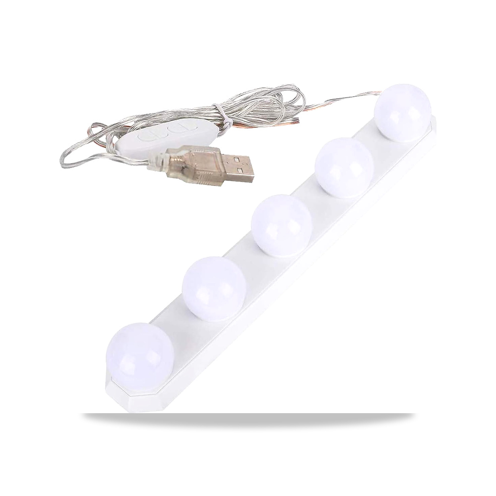صورة منتج يوبيي مصابيح مراة LED بنمط هوليوود مع 5 قابلة للتعتيم، زينة بكابل USB للمراة مع 3 اوضاع الوان و5 درجات سطوع - كود الصنف reemco-2027-1531526 - ماركة يباع من خلال reemco - توريد وتصوير حصري لشركة ريمكو القابضة السعودية