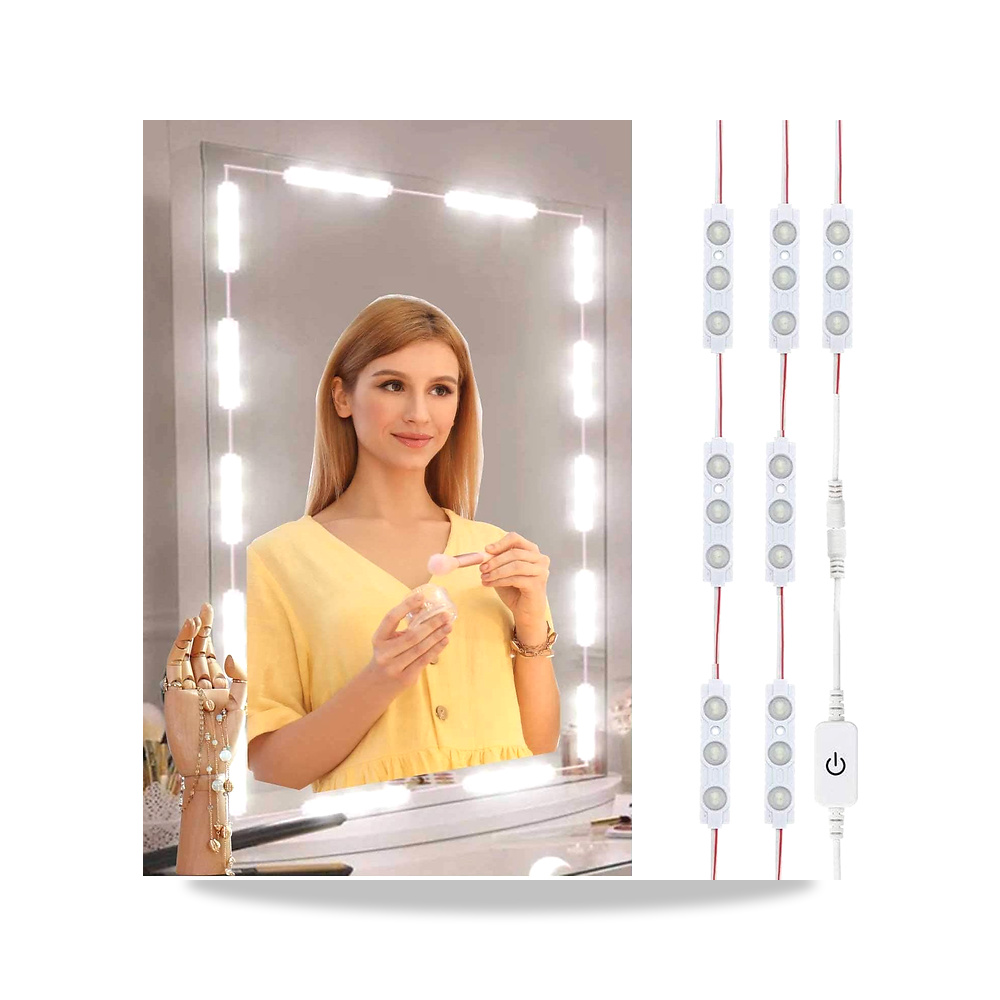 صورة منتج فونيتو مصابيح LED لمراة التزيين بنمط هوليوود، مصباح LED ابيض فائق السطوع 300 سم، شريط اضاءة للتحكم باللمس - كود الصنف reemco-2027-1531533 - ماركة يباع من خلال reemco - توريد وتصوير حصري لشركة ريمكو القابضة السعودية