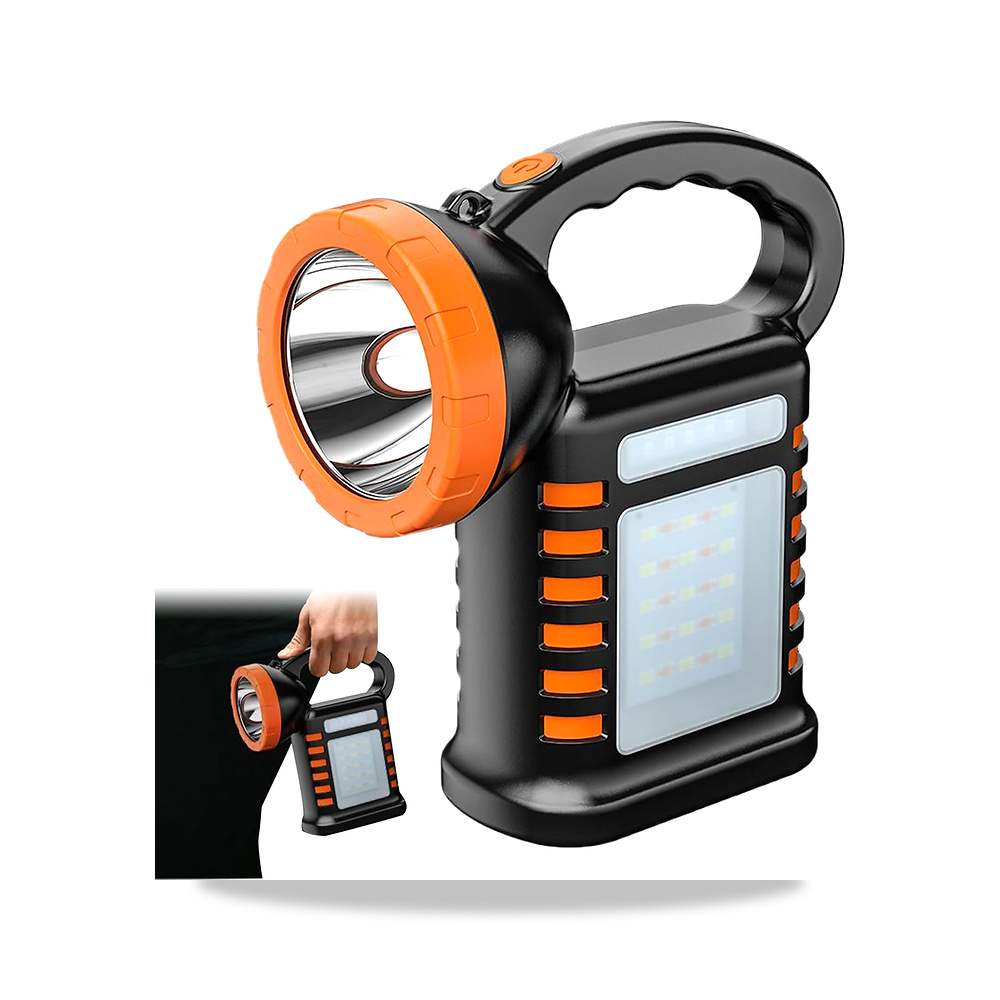 صورة منتج مصباح LED ساطع محمول مقاوم للماء يعمل بالطاقة الشمسية – اللون برتقالي – المادة بلاستيك إيه بي إس (ABS) - كود الصنف reemco-2027-1533371 - ماركة يباع من خلال reemco - توريد وتصوير حصري لشركة ريمكو القابضة السعودية