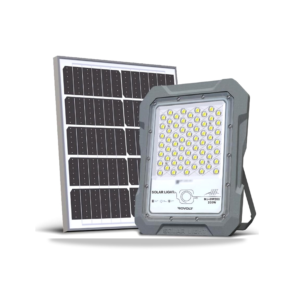 صورة منتج مصباح كشاف LED يعمل بالطاقة الشمسية بقدرة 200 واط مع جهاز تحكم عن بعد ومستشعر حركة من روفولت – هيكل - كود الصنف reemco-2027-1533587 - ماركة يباع من خلال reemco - توريد وتصوير حصري لشركة ريمكو القابضة السعودية