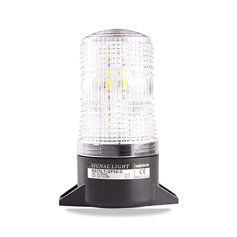 صورة منتج مصباح اشارة LED 70 ملم MS70LT-GFFF-C، يثبت على السطح، وميض، 110-220 فولت تيار متردد، عدسة شفافة Menics - كود الصنف reemco-2027-1534141 - ماركة يباع من خلال reemco - توريد وتصوير حصري لشركة ريمكو القابضة السعودية