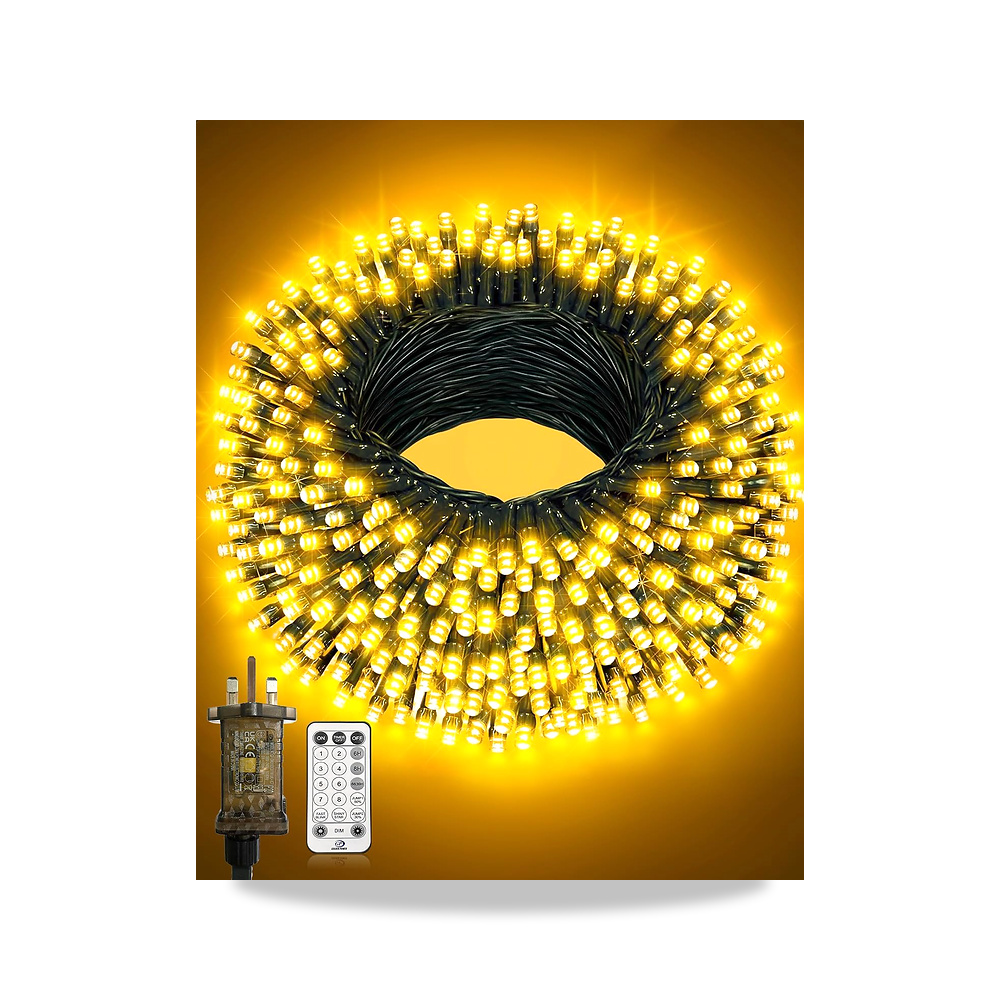 صورة منتج شريط اضاءة 500 LED بطول 50 متر من بروكسيما دايركت مع جهاز تحكم عن بعد و8 – اللون أبيض دافئ – اللون الفاتح أبيض دافئ - كود الصنف reemco-2027-1534563 - ماركة يباع من خلال reemco - توريد وتصوير حصري لشركة ريمكو القابضة السعودية