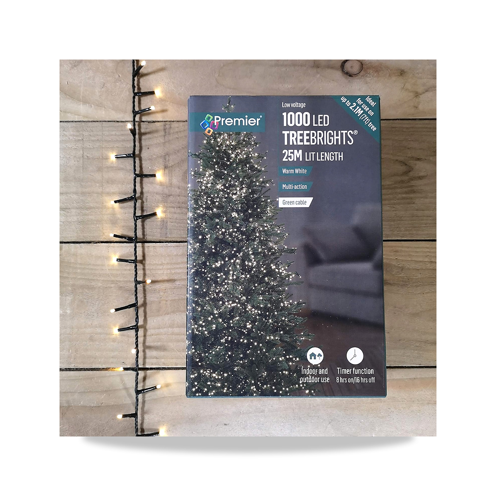 صورة منتج 1000 مصباح LED (25 متر) بريميير TreeBrights العنقودية للشجرة باللون الأبيض الدافئ – المادة بلاستيك - كود الصنف reemco-2027-1534593 - ماركة يباع من خلال reemco - توريد وتصوير حصري لشركة ريمكو القابضة السعودية