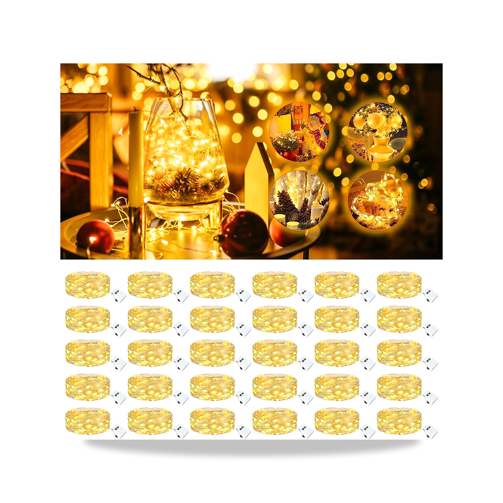 صورة منتج 30 قطعة من مصابيح LED الجنية تعمل بالبطارية، 2 متر 20 مصباح LED وامض مع 3 اوضاع، جنية صغيرة مقاومة للماء - كود الصنف reemco-2027-1534694 - ماركة يباع من خلال reemco - توريد وتصوير حصري لشركة ريمكو القابضة السعودية