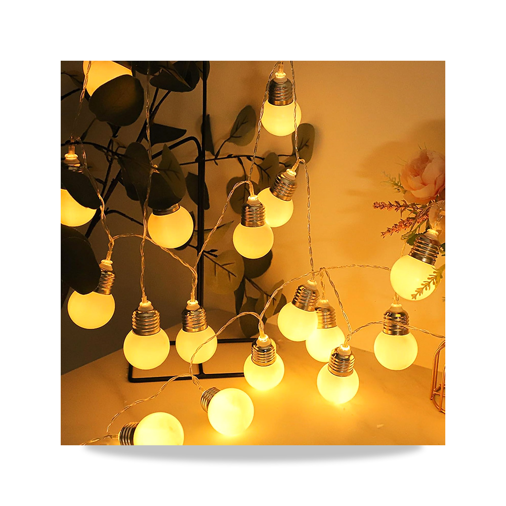 صورة منتج اكسيفور كرات اضاءة LED فيري بطول 1.5 متر، 10 مصابيح LED بيضاء دافئة تعمل بالبطارية مع كروية 5 سم لحفلات - كود الصنف reemco-2027-1534751 - ماركة يباع من خلال reemco - توريد وتصوير حصري لشركة ريمكو القابضة السعودية