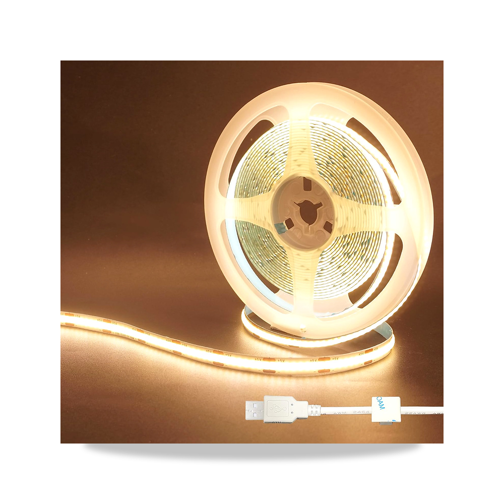 صورة منتج شريط اضاءة LED سي او بي 5 فولت يعمل باللمس بدون خطوات 3000 كلفن ابيض دافئ، بمنفذ USB 320 مصباح LED / LED مرن - كود الصنف reemco-2027-1534819 - ماركة يباع من خلال reemco - توريد وتصوير حصري لشركة ريمكو القابضة السعودية