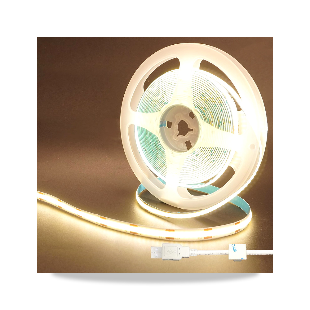 صورة منتج شريط إضاءة LED سي او بي من كليرهيل، طول 1 م، 5 فولت بمنفذ USB، ضوء أبيض طبيعي 4000 كلفن، 320 مصباح LED/م - كود الصنف reemco-2027-1534845 - ماركة يباع من خلال reemco - توريد وتصوير حصري لشركة ريمكو القابضة السعودية