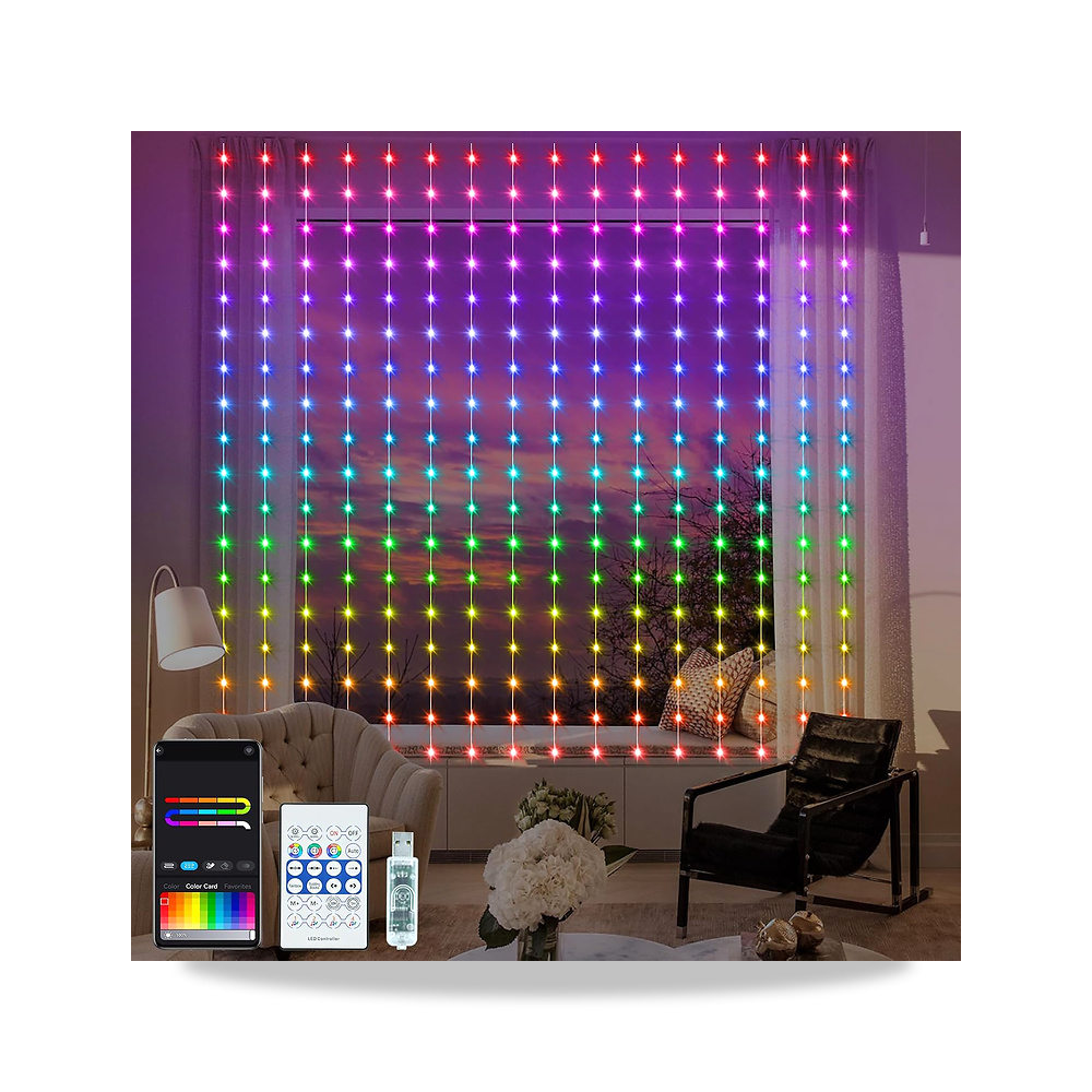 صورة منتج مصابيح ستارة ذكية من لومبيل RGB 5050 رقاقة مدمجة، اضواء متغيرة الالوان مع تحكم عن بعد عبر تطبيق مزامنة - كود الصنف reemco-2027-1534911 - ماركة يباع من خلال reemco - توريد وتصوير حصري لشركة ريمكو القابضة السعودية