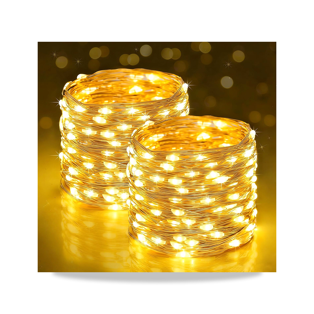 صورة منتج سلاسل إضاءة لديكور رمضان تحوي 100 مصباح LED من بوميفار، قطعتان بطول 10 متر، لتزيين شجرة رمضان، مصابيح بإضاءة - كود الصنف reemco-2027-1534984 - ماركة يباع من خلال reemco - توريد وتصوير حصري لشركة ريمكو القابضة السعودية