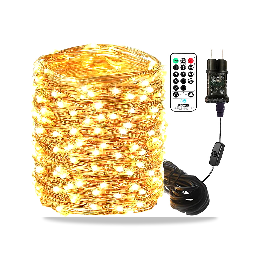 صورة منتج سلسلة مصابيح LED بطول 30 متر من 300 مصباح LED بسلك نحاسي ابيض دافئ مع قابس من بوفار، مقاومة للماء بتصنيف - كود الصنف reemco-2027-1534992 - ماركة يباع من خلال reemco - توريد وتصوير حصري لشركة ريمكو القابضة السعودية