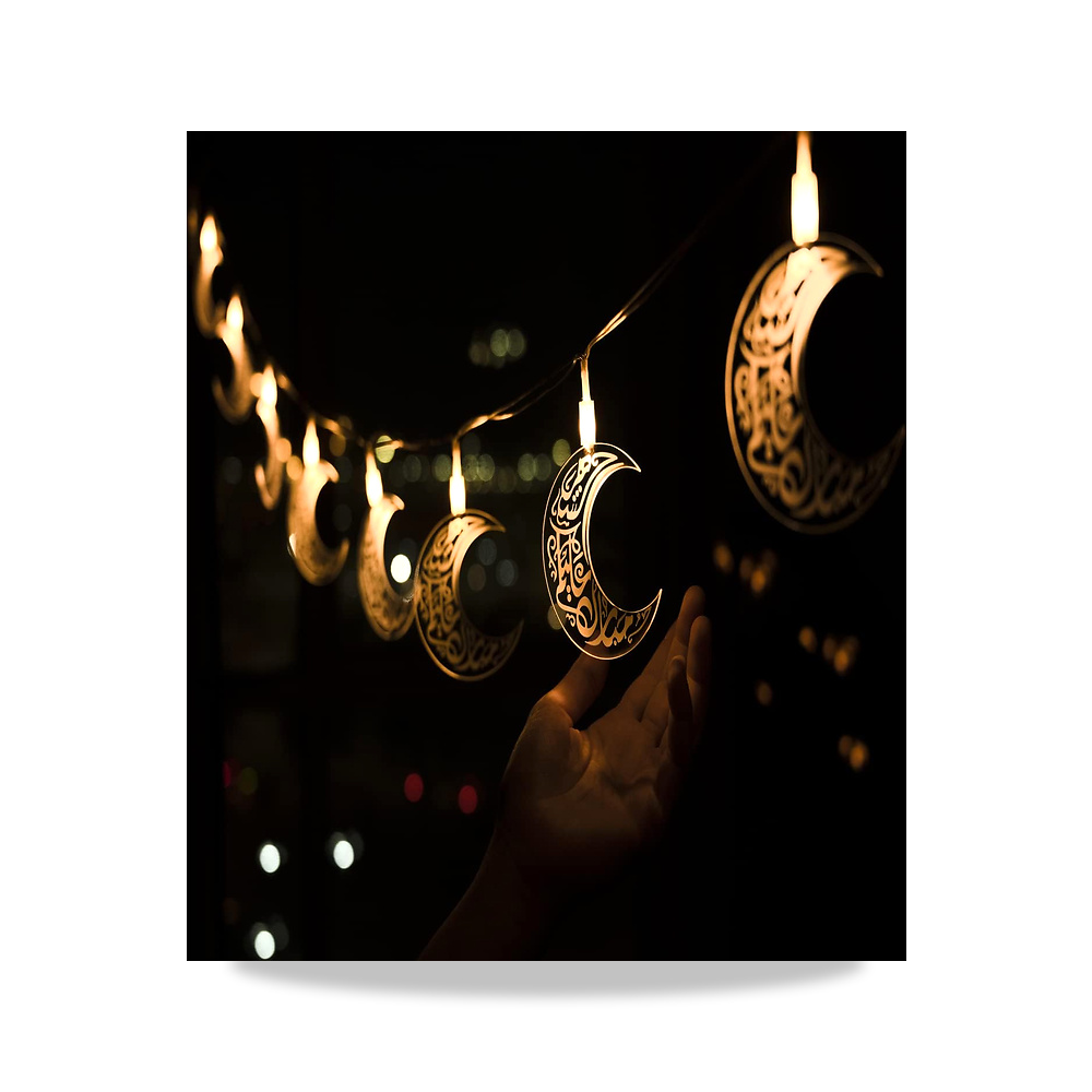صورة منتج شريط إضاءة LED للزينة من هيلافول – هلال – أضواء خيالية للأماكن الداخلية والخارجية – ديكور منزلي في رمضان - كود الصنف reemco-2027-1535021 - ماركة يباع من خلال reemco - توريد وتصوير حصري لشركة ريمكو القابضة السعودية