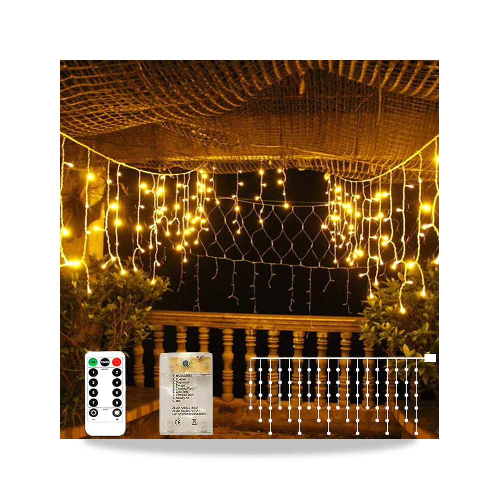 صورة منتج مصابيح ستارة قصيرة 90 مصباح LED بطول 10 قدم مع 8 اوضاع تحكم عن بعد، تعمل بواسطة USB وبطارية – سلسلة خيالية - كود الصنف reemco-2027-1535066 - ماركة يباع من خلال reemco - توريد وتصوير حصري لشركة ريمكو القابضة السعودية