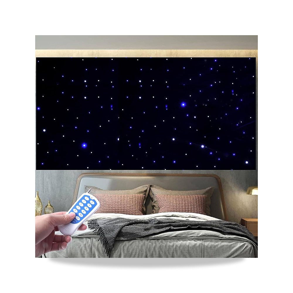 صورة منتج خلفية قماشية بتصميم سماء مرصعة بالنجوم باضاءة LED DMX512 وجهاز تحكم عن بعد، ستارة بنمط نجوم زرقاء وابيض - كود الصنف reemco-2027-1535179 - ماركة يباع من خلال reemco - توريد وتصوير حصري لشركة ريمكو القابضة السعودية