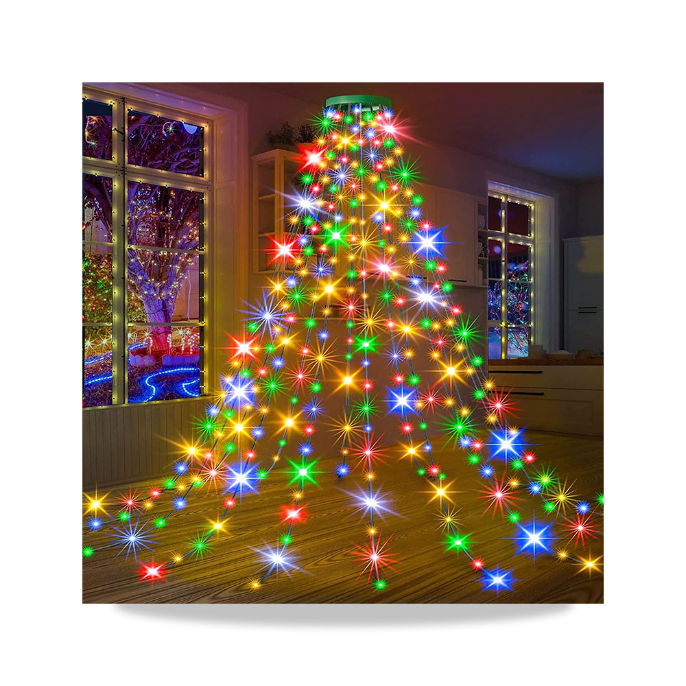 صورة منتج مصابيح زينة لشجرة الكريسماس بطول 1.5 متر من جوودرن، 200 مصباح LED مقاوم للماء يعمل بمنفذ USB والشلال مع جهاز - كود الصنف reemco-2027-1535319 - ماركة يباع من خلال reemco - توريد وتصوير حصري لشركة ريمكو القابضة السعودية