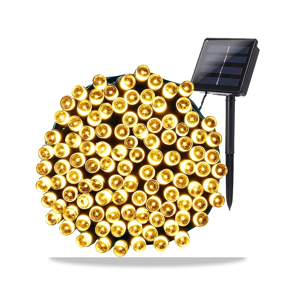 صورة منتج شريط إضاءة LED يعمل بالطاقة الشمسية من بي ايه، 100 مصباح LED مقاوم للماء للأماكن الخارجية والفناء والمظلة - كود الصنف reemco-2027-1535358 - ماركة يباع من خلال reemco - توريد وتصوير حصري لشركة ريمكو القابضة السعودية