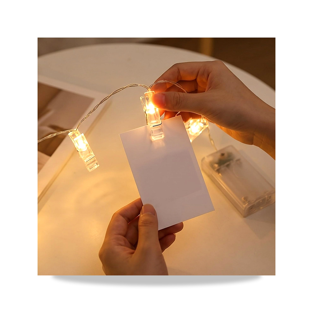 صورة منتج شريط اضاءة LED دافئ بمشبك للصور بطول 3 متر و20 مشبك وبطارية - كود الصنف reemco-2027-1535751 - ماركة يباع من خلال reemco - توريد وتصوير حصري لشركة ريمكو القابضة السعودية