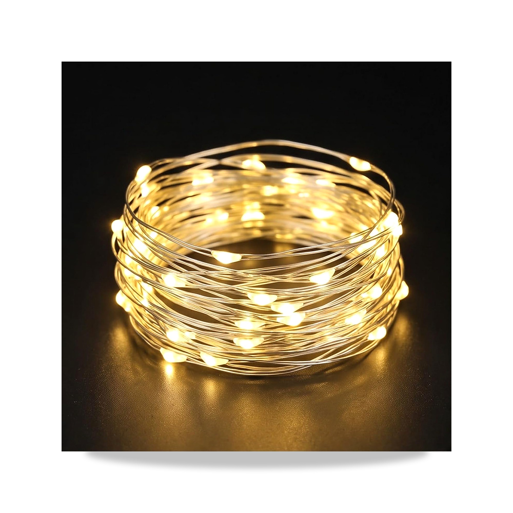 صورة منتج شريط اضاءة LED بسلك نحاسي بمنفذ USB بلون ابيض دافئ بطول 5 متر و50 مصباح LED - كود الصنف reemco-2027-1535769 - ماركة يباع من خلال reemco - توريد وتصوير حصري لشركة ريمكو القابضة السعودية