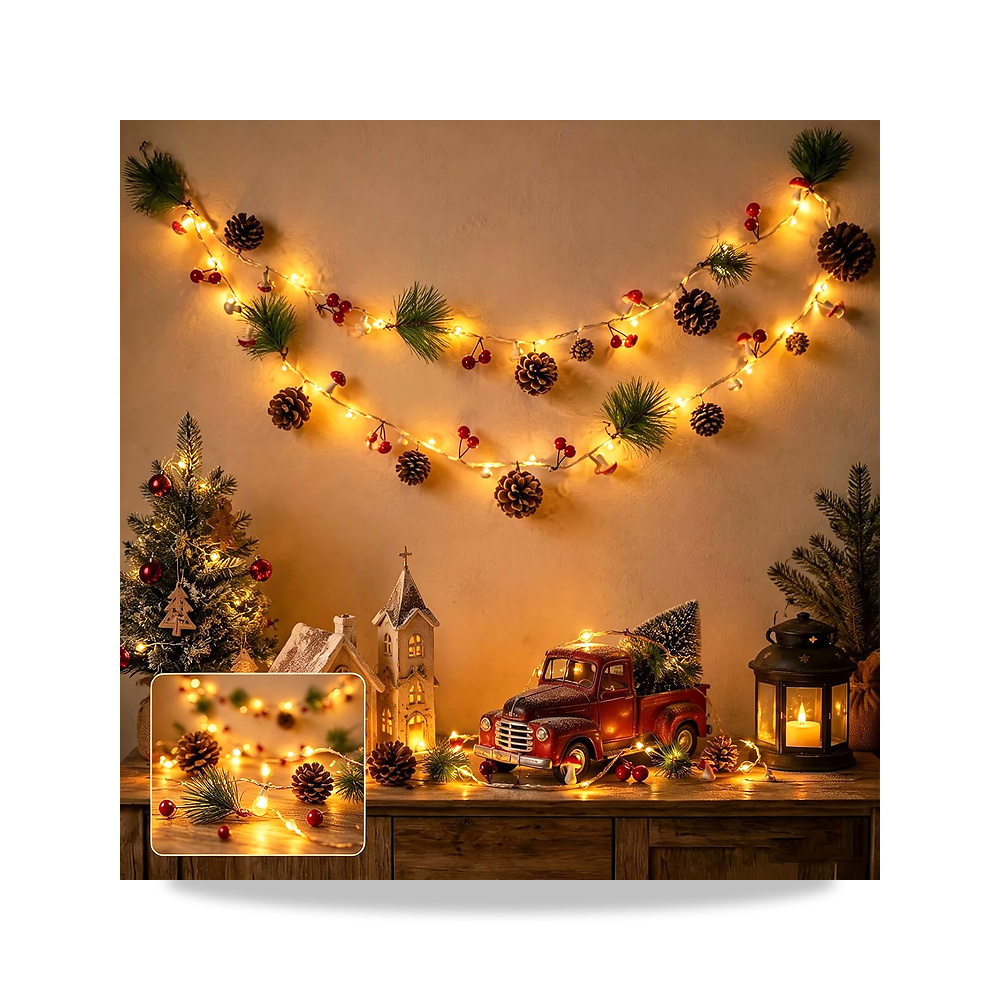 صورة منتج وحدة إنارة وإضاءة LED بطارية أحمر 2 متر Sathychanpy – اللون red and green – الطول 2 m · 20 LED lights · Non-dimmable - كود الصنف reemco-2027-1536323 - ماركة يباع من خلال reemco - توريد وتصوير حصري لشركة ريمكو القابضة السعودية