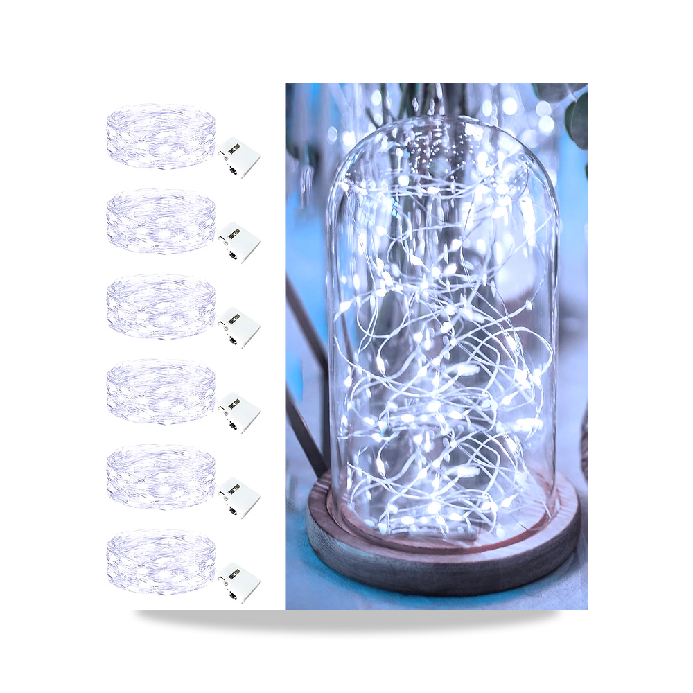 صورة منتج 6 عبوات من مصابيح الجنية تعمل بالبطارية، 2 متر 20 مصباح LED ابيض بارد Fairdeer - كود الصنف reemco-2027-1536371 - ماركة يباع من خلال reemco - توريد وتصوير حصري لشركة ريمكو القابضة السعودية