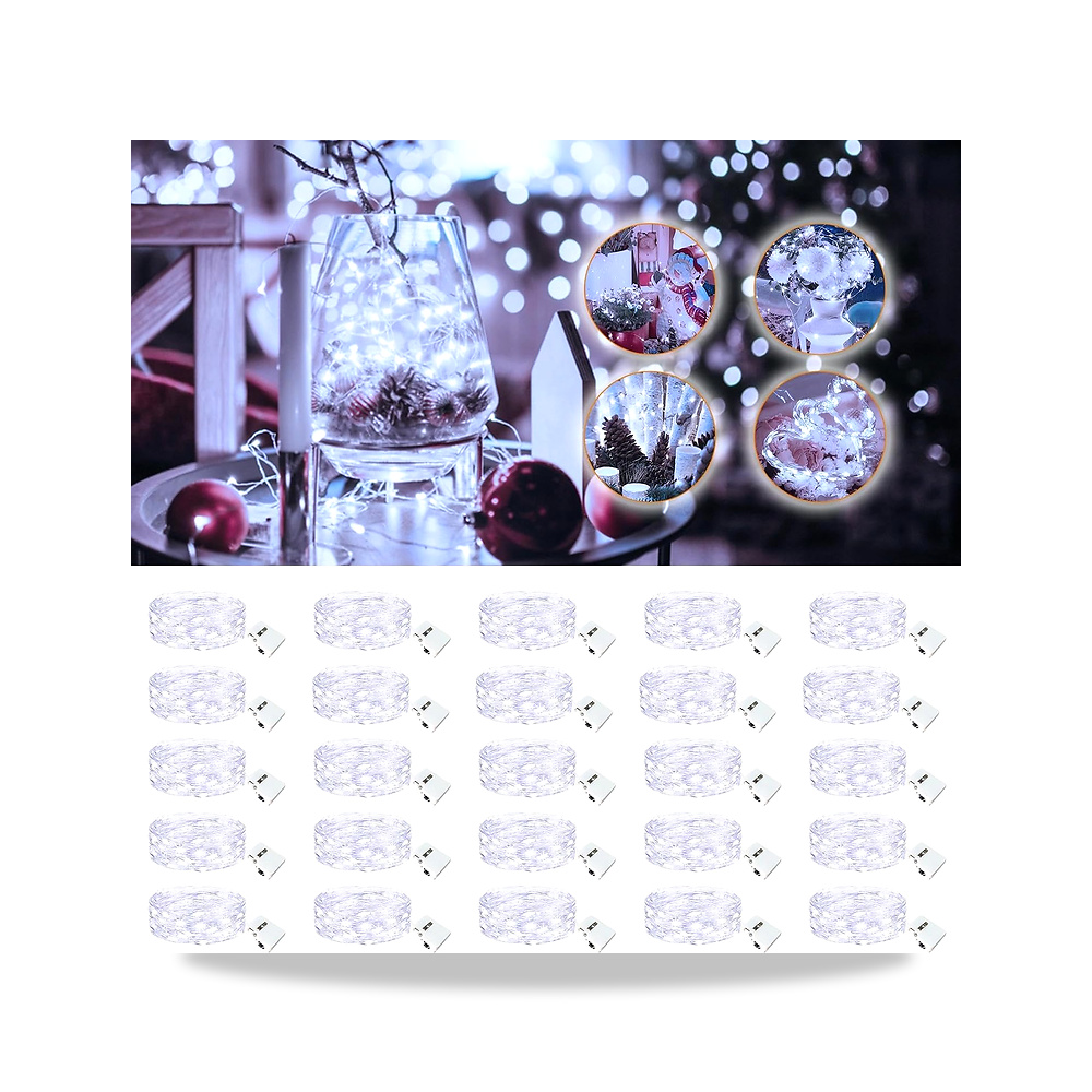 صورة منتج 20 قطعة من مصابيح الجنية تعمل بالبطارية، 2 متر 20 مصباح LED ابيض بارد Fairdeer - كود الصنف reemco-2027-1536373 - ماركة يباع من خلال reemco - توريد وتصوير حصري لشركة ريمكو القابضة السعودية