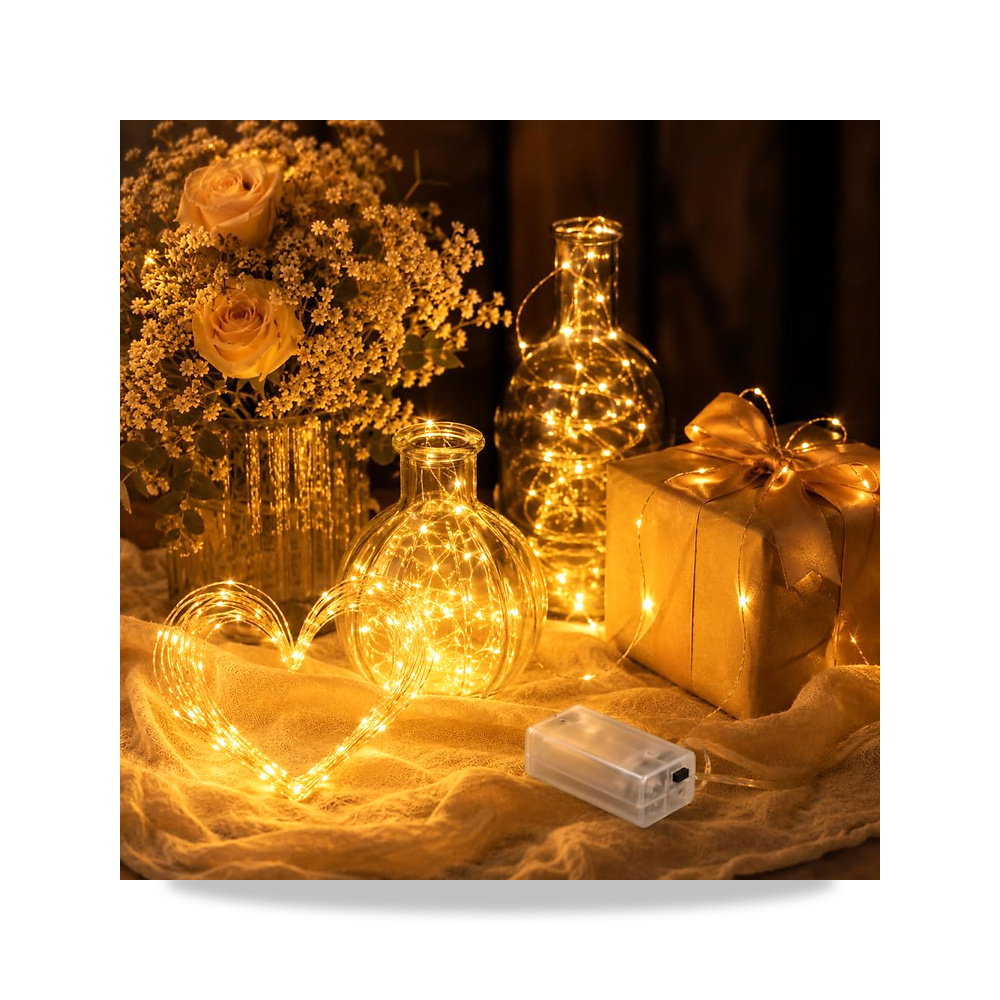 صورة منتج سلسلة مصابيح LED بطول 3 متر 3 متر من 6 قطع تعمل بمنفذ USB، ديكور ابيض دافئ لغرفة النوم وحفلات الزفاف واعياد - كود الصنف reemco-2027-1536473 - ماركة يباع من خلال reemco - توريد وتصوير حصري لشركة ريمكو القابضة السعودية