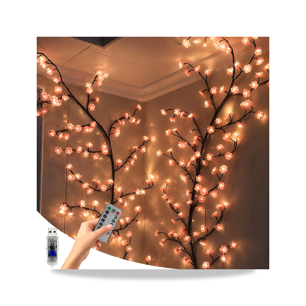 صورة منتج ستار نيرباي مصابيح LED بتصميم زهرة الكرز بطول 3.5 قدم و48 مصباح LED بجهاز – اللون 48 مصباح LED بطول 3.5 قدم – اللون الفاتح متعدد الألوان - كود الصنف reemco-2027-1536603 - ماركة يباع من خلال reemco - توريد وتصوير حصري لشركة ريمكو القابضة السعودية