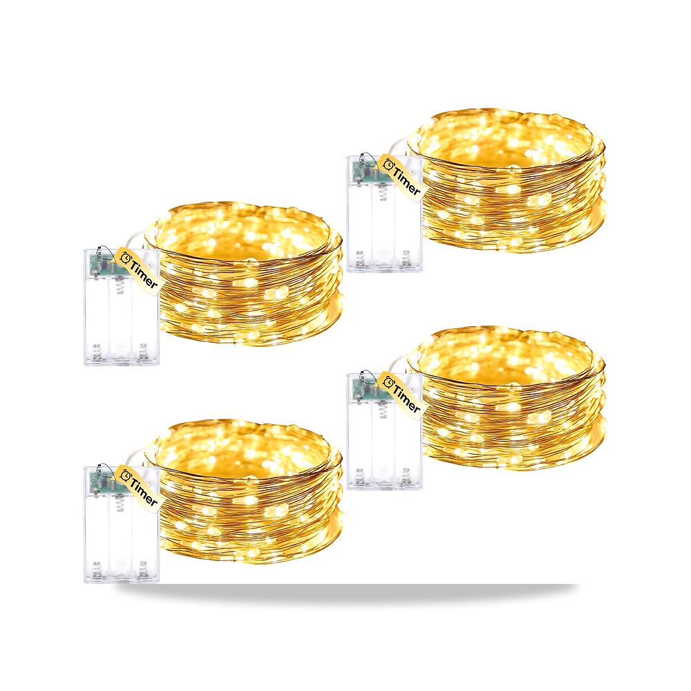 صورة منتج مصابيح LED فيري تعمل بالبطارية مع مؤقت، كريسماس داخلية Tacobey – اللون warm white – لون الضوء أبيض دافئ - كود الصنف reemco-2027-1536687 - ماركة يباع من خلال reemco - توريد وتصوير حصري لشركة ريمكو القابضة السعودية