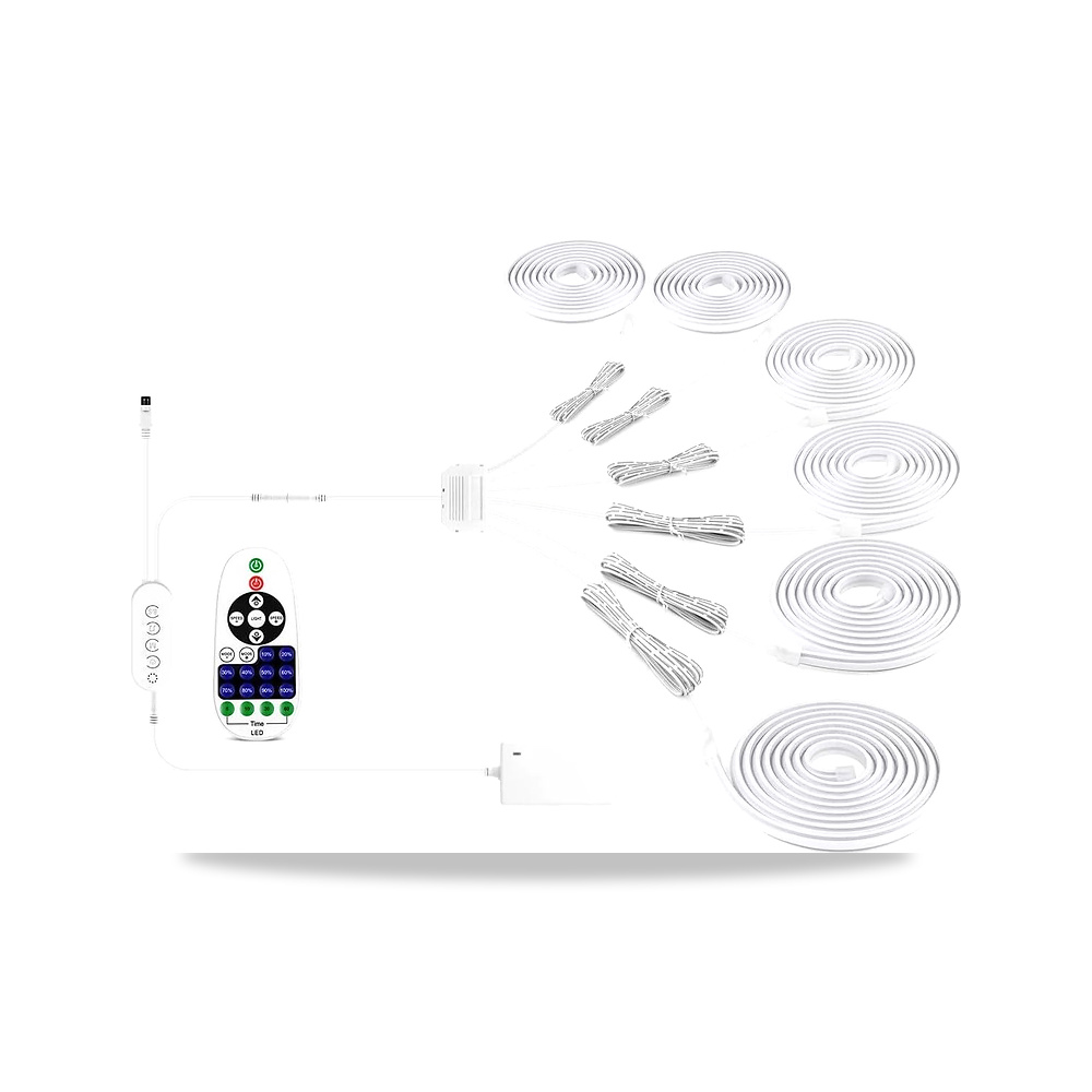 صورة منتج حبل اضاءة نيون LED مرن قابل للقطع DC24 مع وحدة تحكم زرقاء، مؤقت مزامنة الموسيقى للاضاءة المنزلية العصرية - كود الصنف reemco-2027-1536713 - ماركة يباع من خلال reemco - توريد وتصوير حصري لشركة ريمكو القابضة السعودية