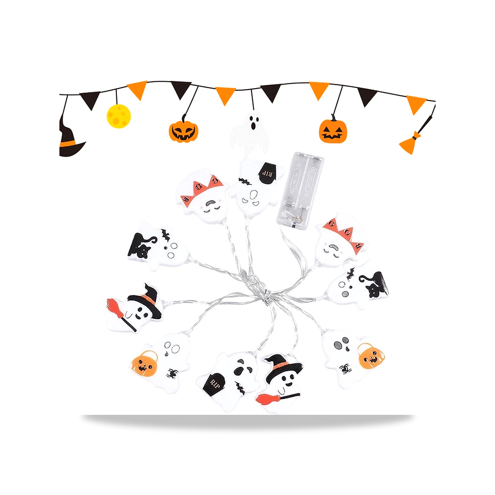 صورة منتج وحدة إنارة وإضاءة LED مقاوم للماء – اللون Warm light 1.5 meters 10 lights – 15 × 12 سم/5.9 × 4.7inch – النسق Halloween - كود الصنف reemco-2027-1536717 - ماركة يباع من خلال reemco - توريد وتصوير حصري لشركة ريمكو القابضة السعودية