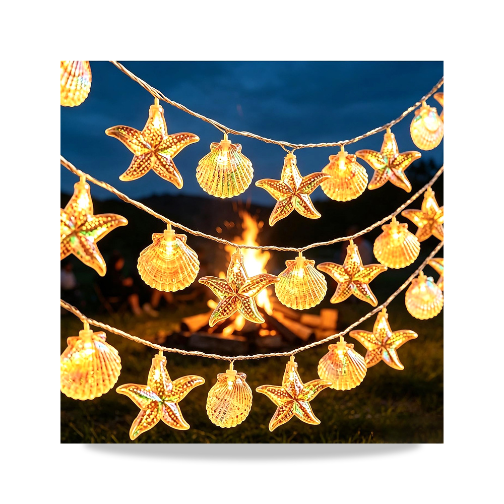صورة منتج Fadcaer Fairy Lights Shells 3 متر – اللون أبيض دافئ – اللون الفاتح أبيض دافئ - كود الصنف reemco-2027-1536960 - ماركة يباع من خلال reemco - توريد وتصوير حصري لشركة ريمكو القابضة السعودية