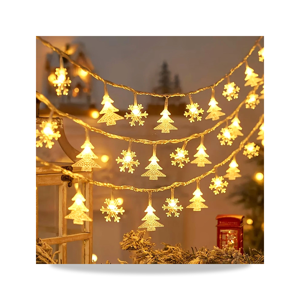صورة منتج سلسلة مصابيح الكريسماس بمنفذ USB، 1.5 متر، 10 LED ندفة الثلج وديكور - كود الصنف reemco-2027-1536998 - ماركة يباع من خلال reemco - توريد وتصوير حصري لشركة ريمكو القابضة السعودية
