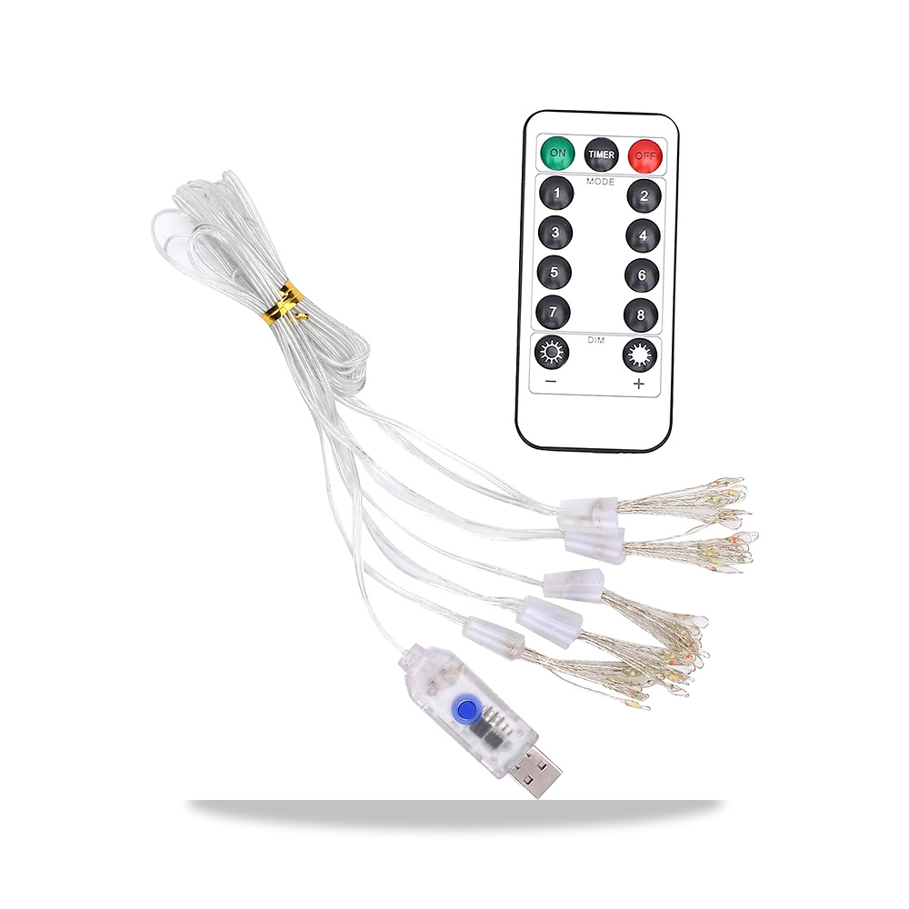 صورة منتج ايكام سلسلة مصابيح LED ملونة تعمل بمنفذ USB لتزيين الحفلات في الداخل والخارج 1.5 متر 50 مصباح LED USB - كود الصنف reemco-2027-1537278 - ماركة يباع من خلال reemco - توريد وتصوير حصري لشركة ريمكو القابضة السعودية