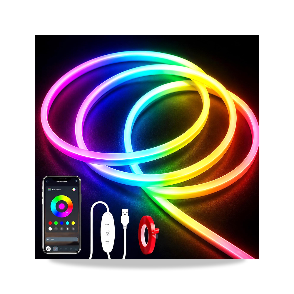 صورة منتج حبل مصابيح ليد نيون بطول 2 متر، ليد 5 فولت تعمل بمنفذ USB يوهايل – اللون RGB (أحمر، أخضر، أزرق) – اللون الفاتح RGB (أحمر، أخضر، أزرق) - كود الصنف reemco-2027-1537343 - ماركة يباع من خلال reemco - توريد وتصوير حصري لشركة ريمكو القابضة السعودية