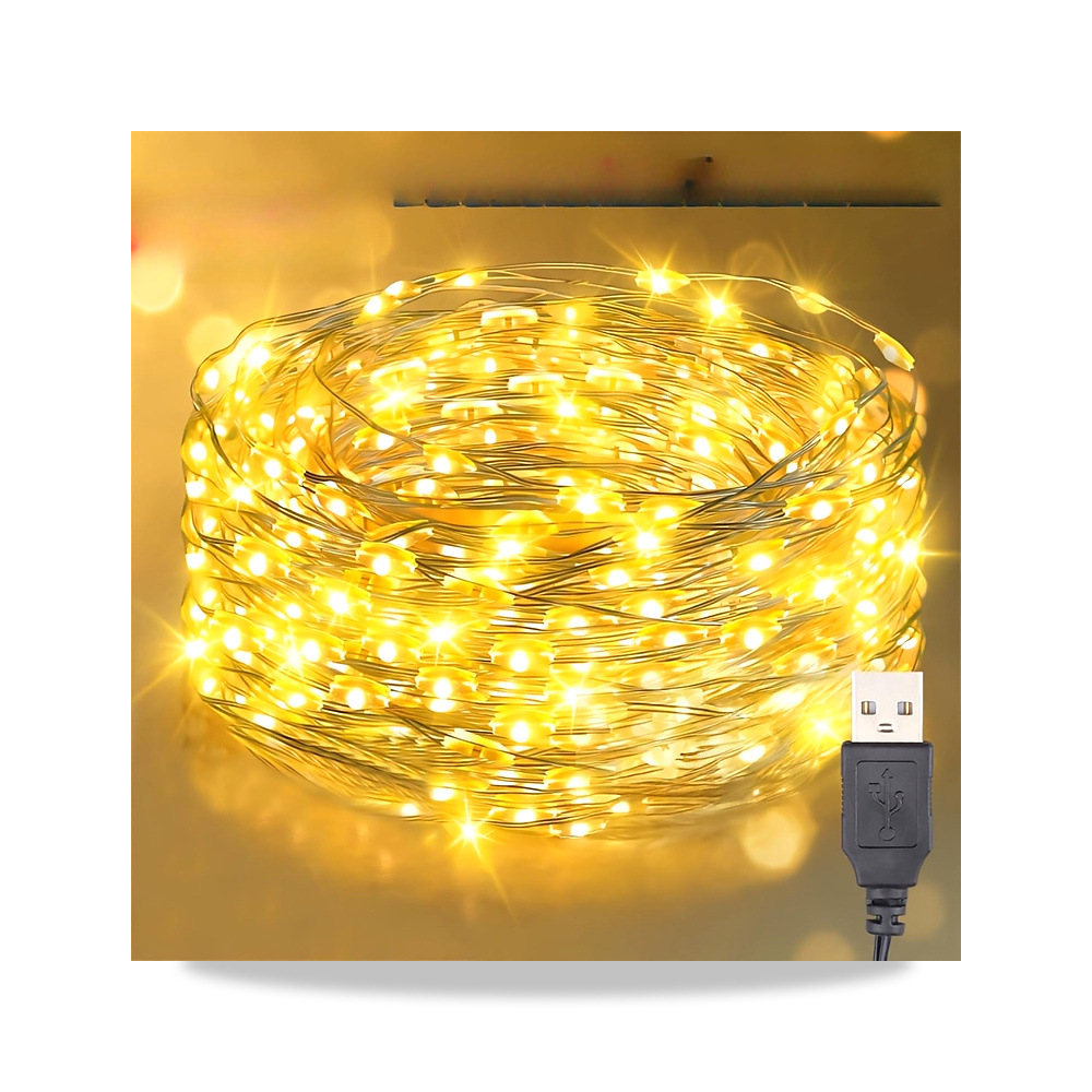 صورة منتج سلسلة مصابيح LED بمنفذ USB 100/50/30/10 LED لحفلات الزفاف والكريسماس والديكورات الداخلية - كود الصنف reemco-2027-1537684 - ماركة يباع من خلال reemco - توريد وتصوير حصري لشركة ريمكو القابضة السعودية