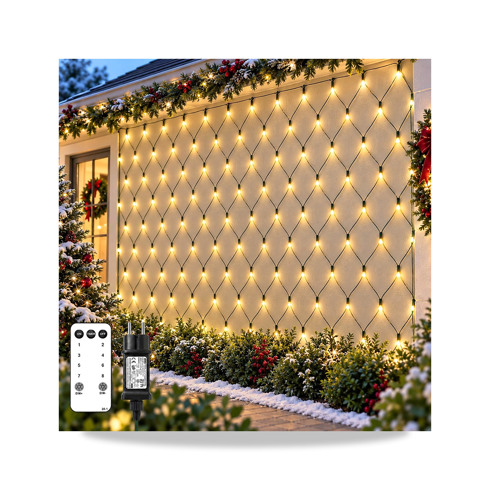 صورة منتج شبكة اضاءة خارجية 2 × 2 متر 144 مصباح LED مع قابس من ارتراستار Artrastar – اللون لون دافئ – اللون الفاتح أبيض دافئ - كود الصنف reemco-2027-1537701 - ماركة يباع من خلال reemco - توريد وتصوير حصري لشركة ريمكو القابضة السعودية