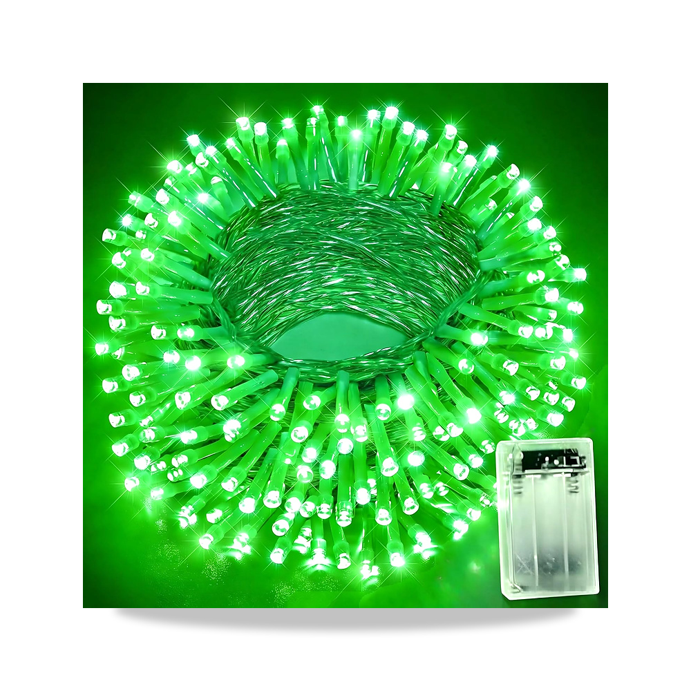 صورة منتج وحدة إنارة وإضاءة LED بطارية أخضر 10 متر AOUJIAHUIA – المادة بلاستيك – 0.04 واط per LED bead - كود الصنف reemco-2027-1537715 - ماركة يباع من خلال reemco - توريد وتصوير حصري لشركة ريمكو القابضة السعودية