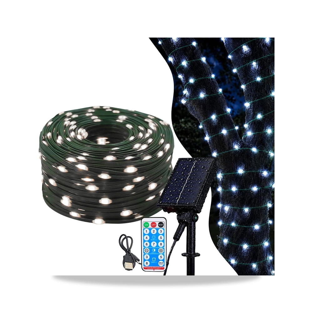 صورة منتج شريط اضاءة LED خارجي يعمل بالطاقة الشمسية من ترير، LED للحديقة مقاوم للماء بتصنيف IP65 لمقاومة المياه – اللون B Cool White - كود الصنف reemco-2027-1537780 - ماركة يباع من خلال reemco - توريد وتصوير حصري لشركة ريمكو القابضة السعودية