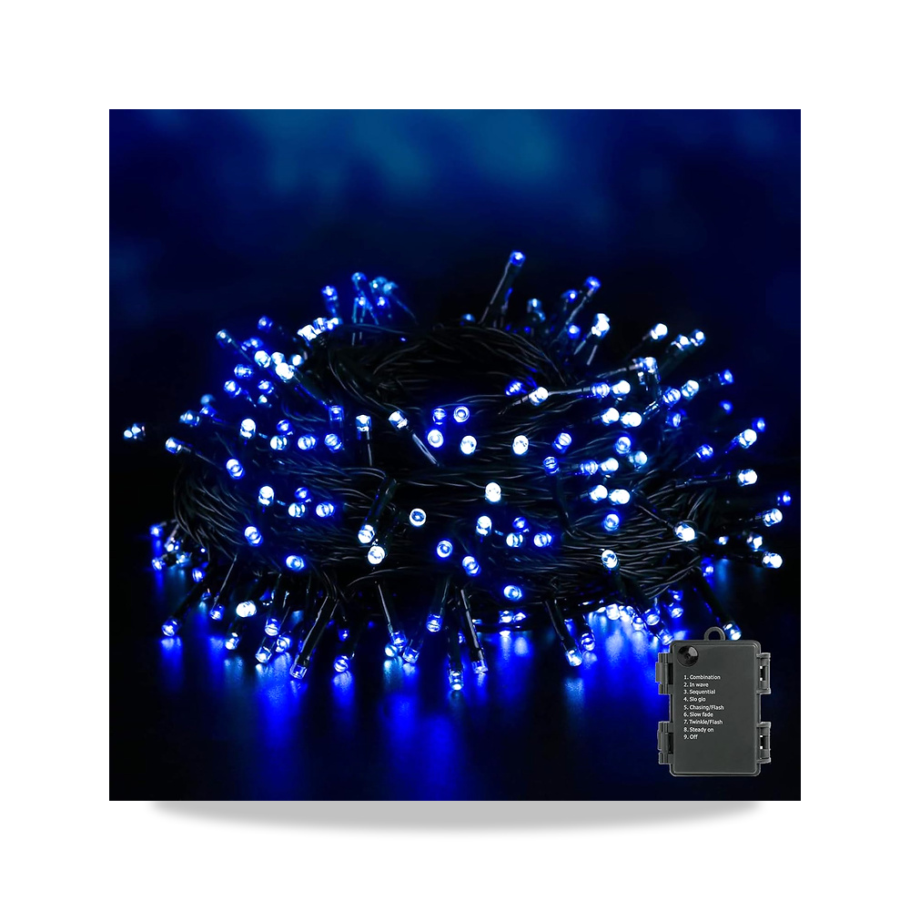 صورة منتج اليجير مصابيح شجرة الكريسماس تعمل بالبطارية 40 متر 300 مصباح LED – ازرق وابيض – اللون Blue White – اللون الفاتح Blue White - كود الصنف reemco-2027-1537830 - ماركة يباع من خلال reemco - توريد وتصوير حصري لشركة ريمكو القابضة السعودية