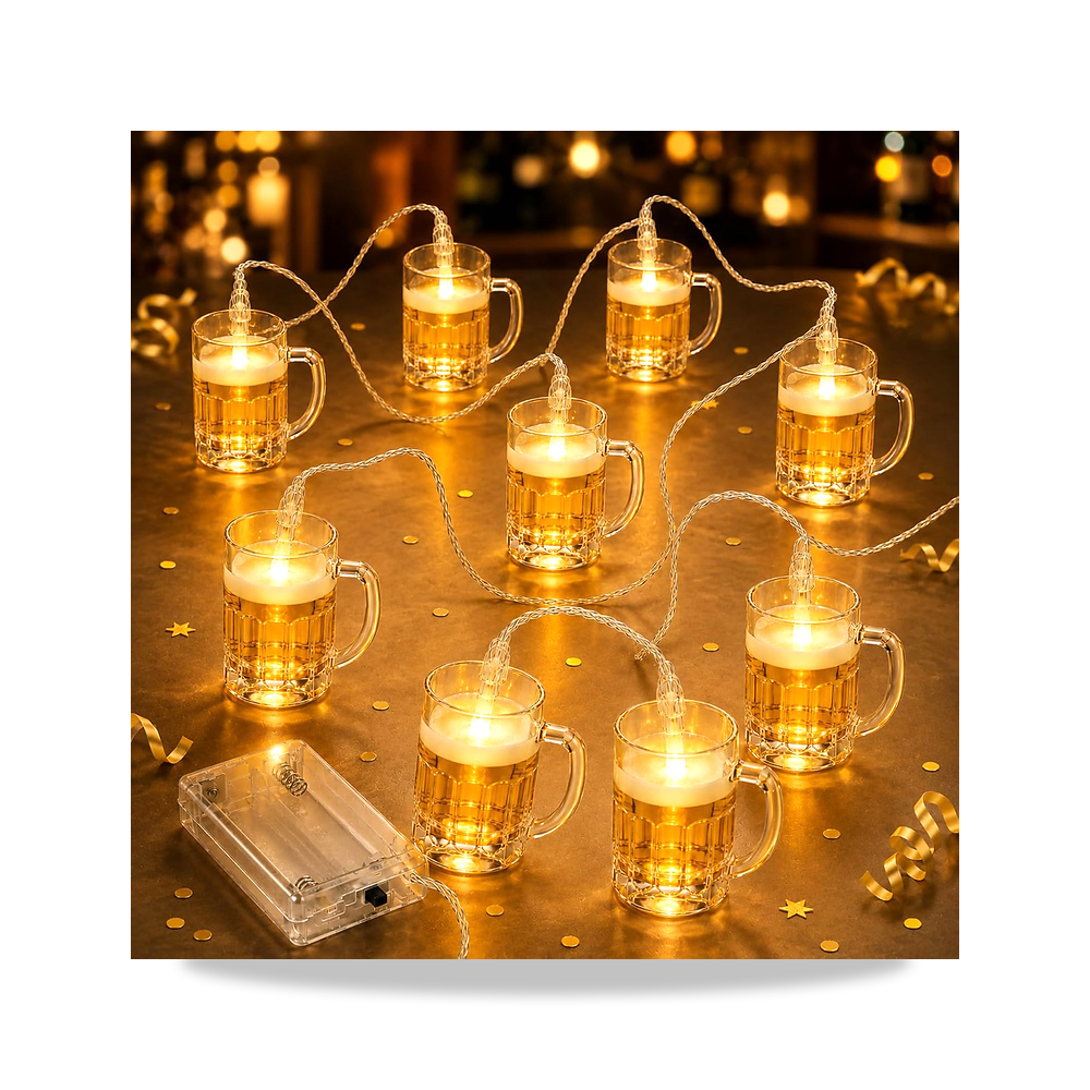 صورة منتج كوب بيرة ديكوري 5 قدم 10 مصابيح LED تعمل بالبطارية ان روزون – كوب بيرة ذهبي 1.5 متر - كود الصنف reemco-2027-1538095 - ماركة يباع من خلال reemco - توريد وتصوير حصري لشركة ريمكو القابضة السعودية