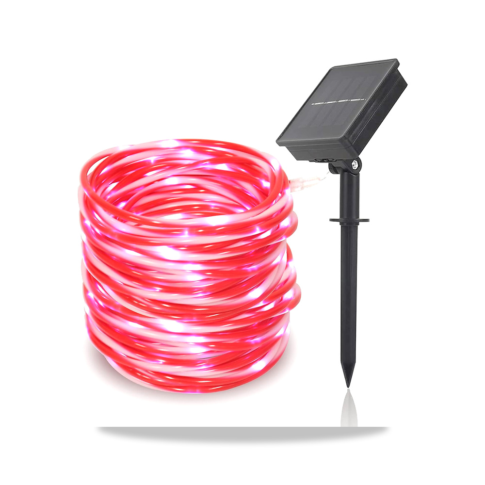 صورة منتج دوماري شريط اضاءة يعمل بالطاقة الشمسية من بلاستيك PVC بطول 5 متر مع 50 مصباح LED ابيض لتزيين الفناء والحديقة - كود الصنف reemco-2027-1538177 - ماركة يباع من خلال reemco - توريد وتصوير حصري لشركة ريمكو القابضة السعودية