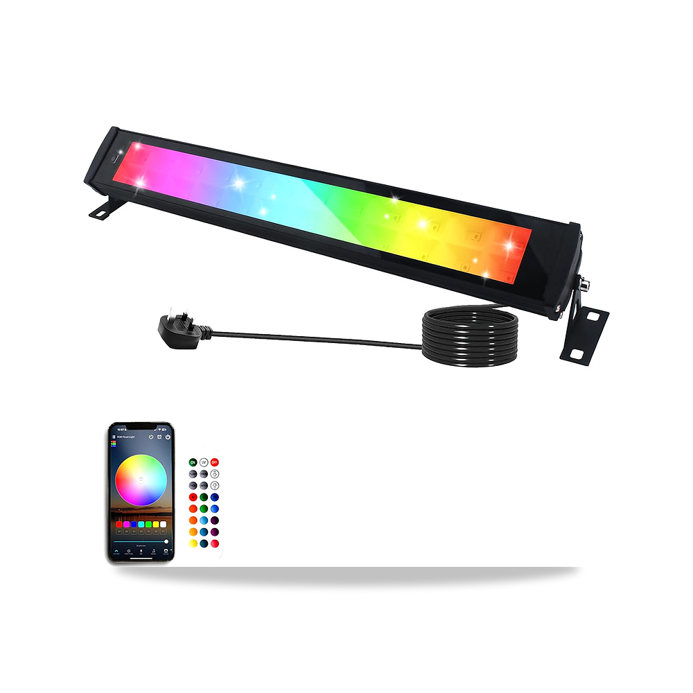 صورة منتج انديميرد مصباح كشاف LED RGB 50 واط للاماكن الخارجية مع جهاز تحكم عن بعد 360 درجة وتطبيق بلوتوث، موديل IP66 - كود الصنف reemco-2027-1538244 - ماركة يباع من خلال reemco - توريد وتصوير حصري لشركة ريمكو القابضة السعودية