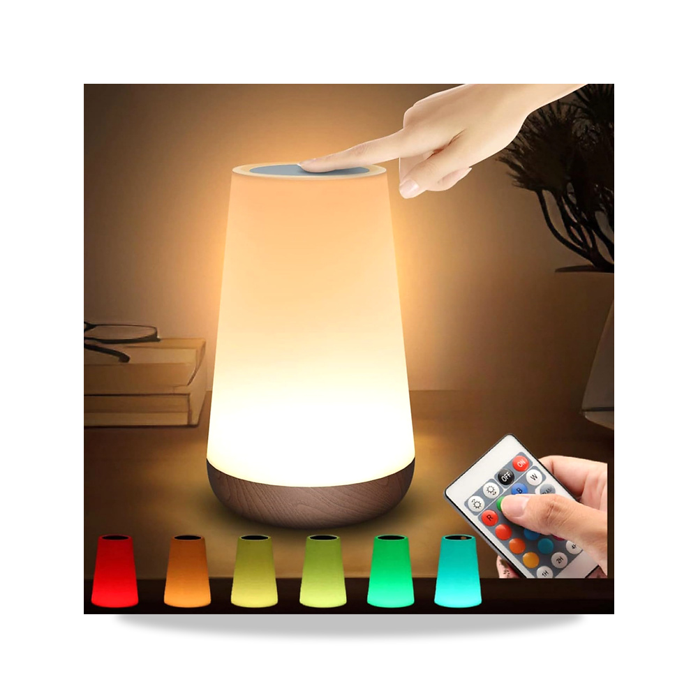 صورة منتج مصابيح LED ليلية من بات، مصباح طاولة مكتب 13 لون RGB يعمل باللمس عن بعد، لاسلكي محمول USB قابل لاعادة الشحن - كود الصنف reemco-2027-1538430 - ماركة يباع من خلال reemco - توريد وتصوير حصري لشركة ريمكو القابضة السعودية