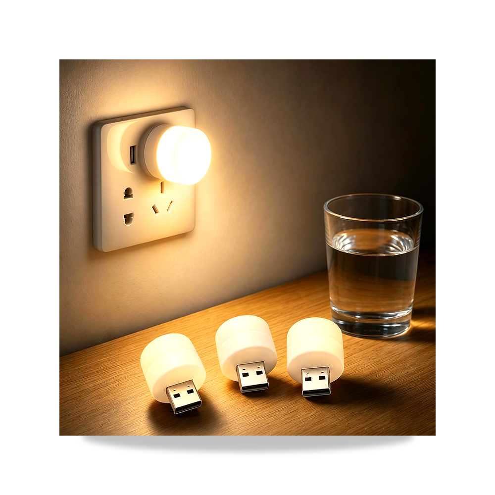 صورة منتج 4 قطع مصباح ليلي صغير بمنفذ USB، اضاءة LED صغير، قابس ليلية - كود الصنف reemco-2027-1538453 - ماركة يباع من خلال reemco - توريد وتصوير حصري لشركة ريمكو القابضة السعودية