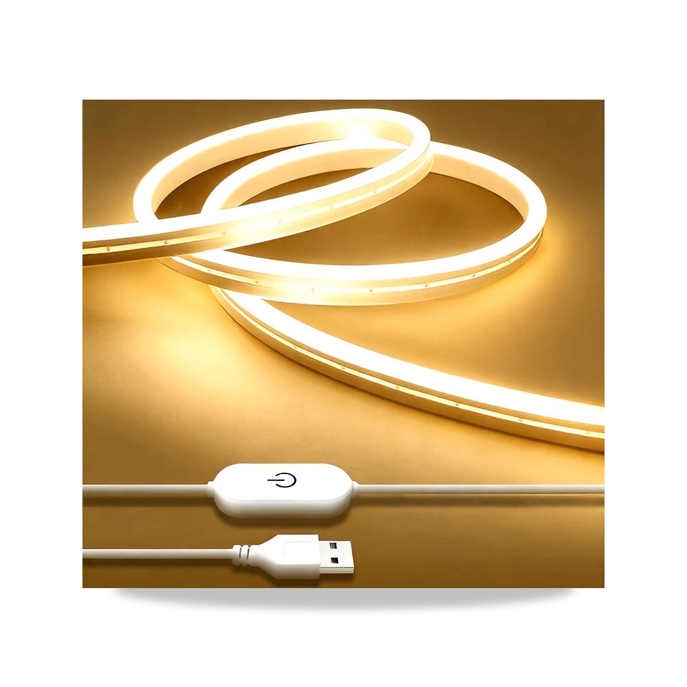 صورة منتج شريط اضاءة نيون LED USB بطول 3 متر/3 متر بلون ابيض دافئ، مصابيح حبل 5 فولت مقاومة للماء مرنة قابلة للتعتيم - كود الصنف reemco-2027-1538493 - ماركة يباع من خلال reemco - توريد وتصوير حصري لشركة ريمكو القابضة السعودية