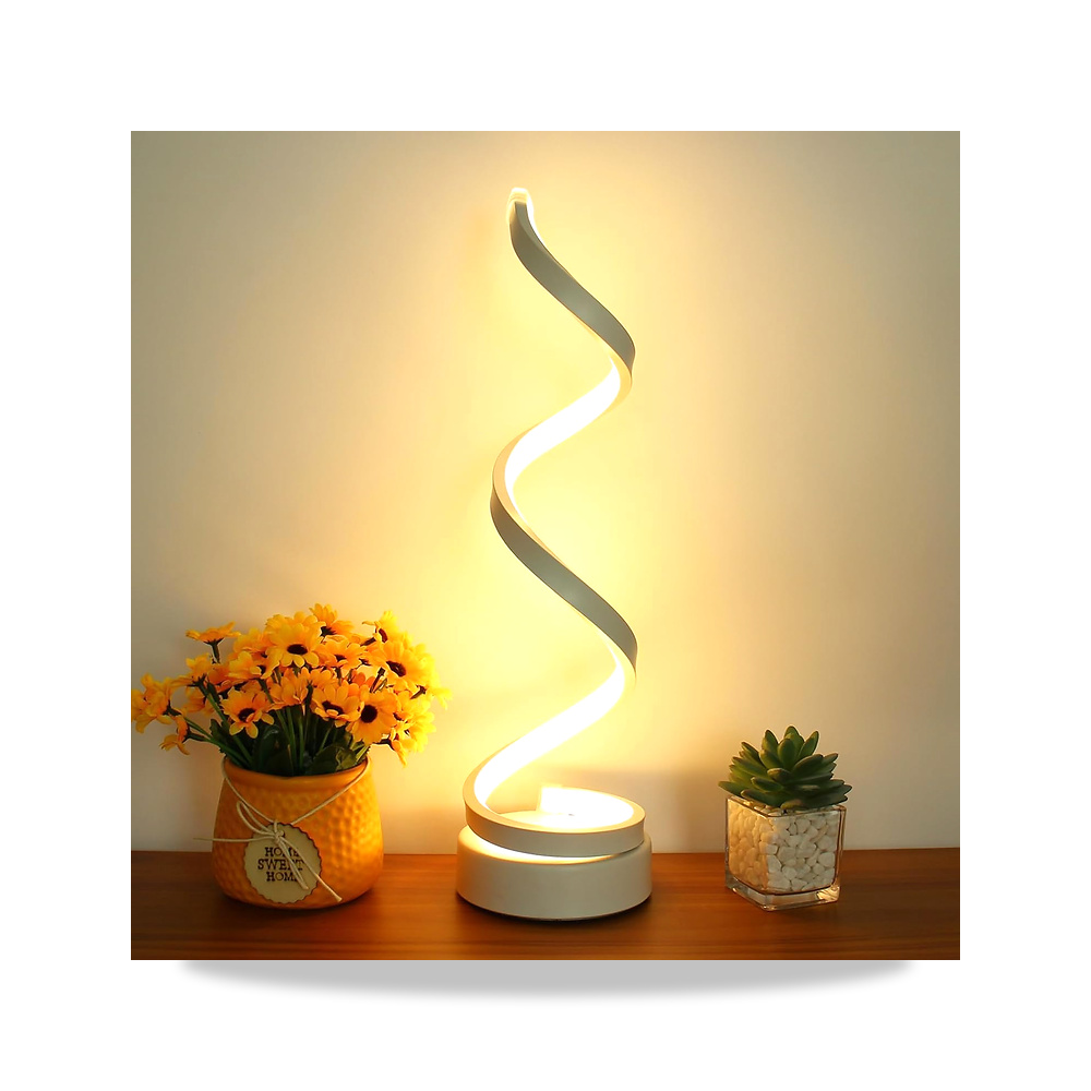 صورة منتج كاستويف مصباح طاولة LED حلزوني، مكتب قابل للتعتيم يعمل بمنفذ USB مع 3 درجات حرارة للألوان، ليلي ملتوي بسيط - كود الصنف reemco-2027-1538941 - ماركة يباع من خلال reemco - توريد وتصوير حصري لشركة ريمكو القابضة السعودية
