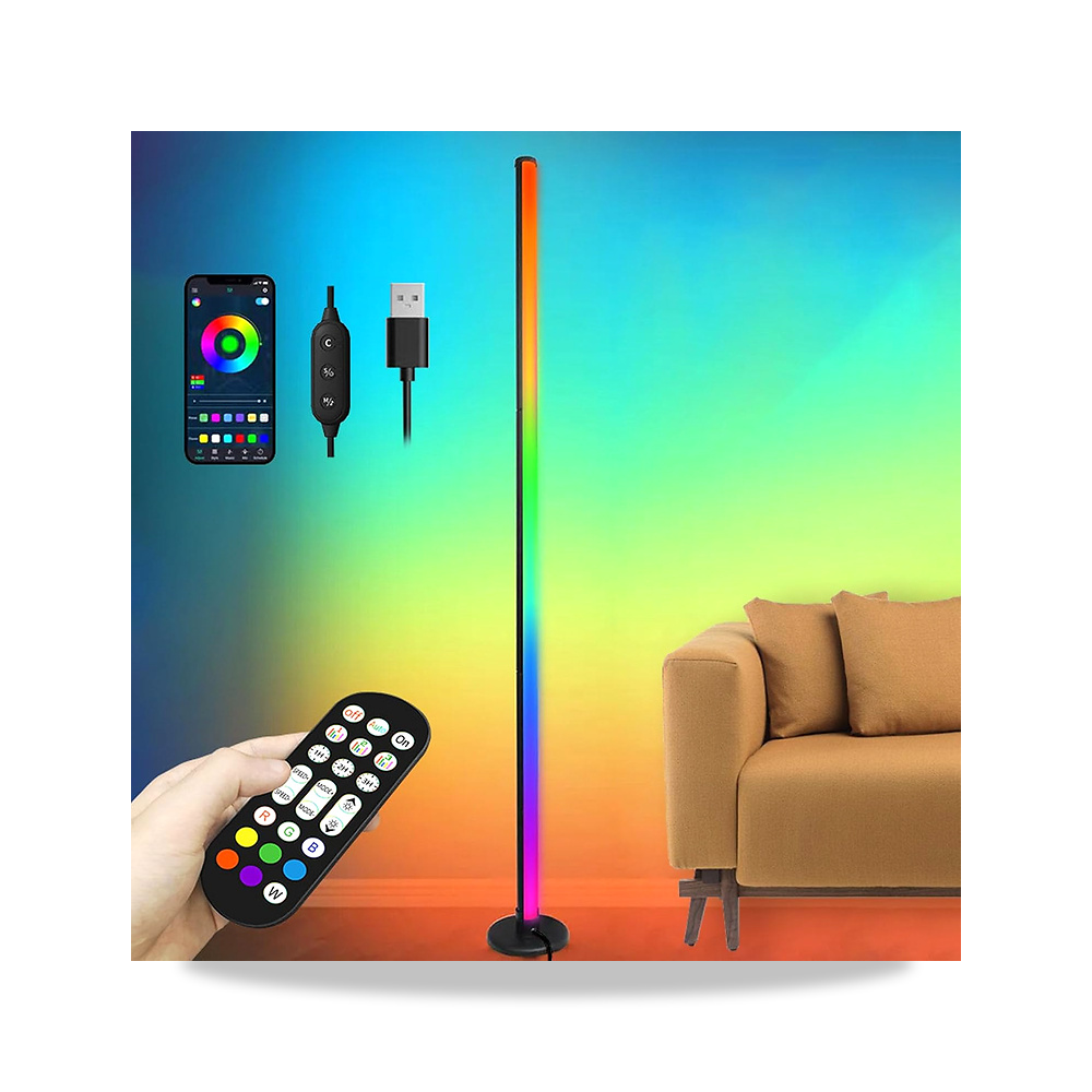 صورة منتج فااو دو مصباح زاوية ارضي LED مع تطبيق وجهاز تحكم عن بعد، RGBICW 16 مليون لون يمكنك تركيبه بنفسك و68+ مشهد - كود الصنف reemco-2027-1539102 - ماركة يباع من خلال reemco - توريد وتصوير حصري لشركة ريمكو القابضة السعودية
