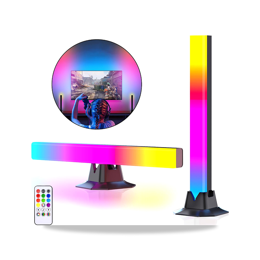 صورة منتج مصابيح LED الفضاء اللوني RGB خاصية مزامنة الموسيقى وإضاءة مكتب RGB للألعاب مع جهاز تحكم عن بعد بالأشعة تحت - كود الصنف reemco-2027-1539174 - ماركة يباع من خلال reemco - توريد وتصوير حصري لشركة ريمكو القابضة السعودية