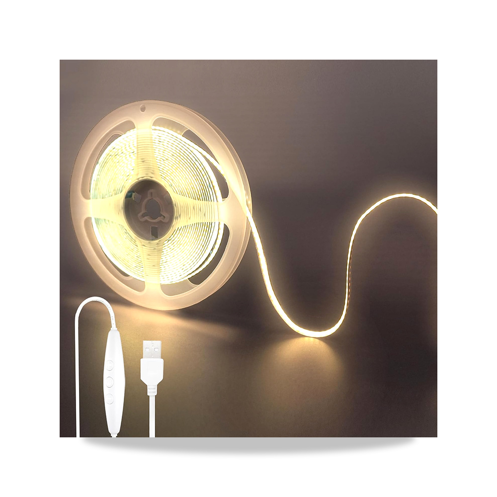 صورة منتج شريط إضاءة LED سي او بي بمنفذ USB 5 فولت من كليرهيل مع مفتاح قابل للتعتيم، 2 متر، أبيض طبيعي 4000 كلفن - كود الصنف reemco-2027-1539217 - ماركة يباع من خلال reemco - توريد وتصوير حصري لشركة ريمكو القابضة السعودية