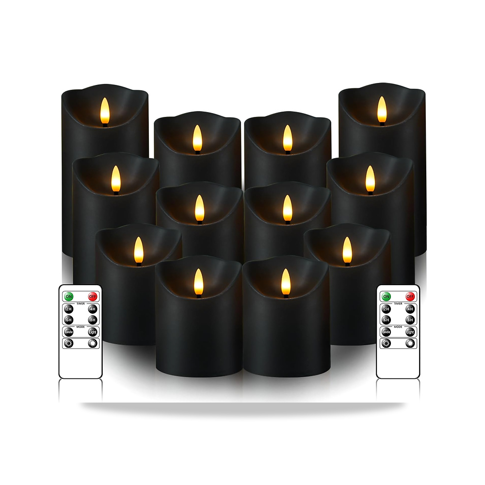 صورة منتج شموع LED بدون لهب من كاكويا تعمل بالبطارية مع جهاز تحكم عن بعد ومؤقت، مجموعة عمودية بلاستيكية وهمية كهربائية - كود الصنف reemco-2027-1539371 - ماركة يباع من خلال reemco - توريد وتصوير حصري لشركة ريمكو القابضة السعودية