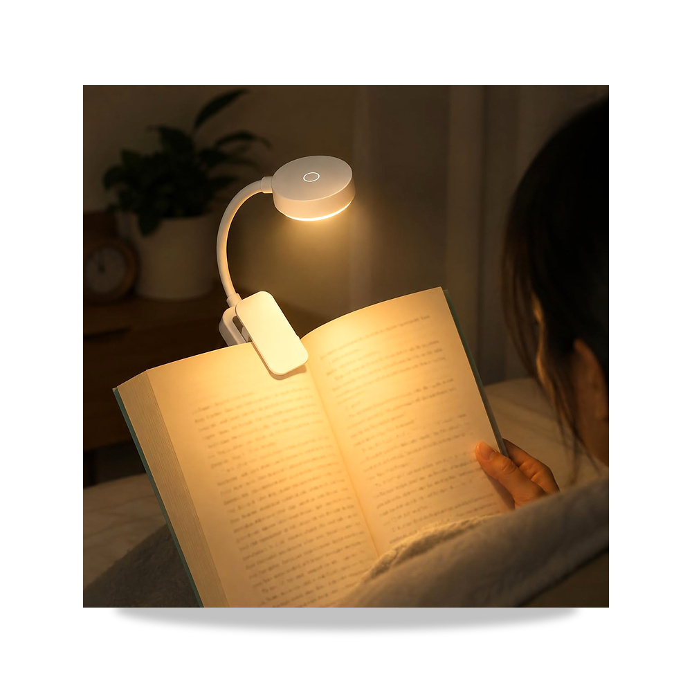 صورة منتج مصباح LED للقراءة في السرير – قراءة LED، قابل للتعتيم مع 3 اوضاع لدرجة الحرارة، صغير ويدوم طويلا، ضوء خفيف - كود الصنف reemco-2027-1539546 - ماركة يباع من خلال reemco - توريد وتصوير حصري لشركة ريمكو القابضة السعودية